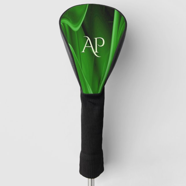 Couvre-club De Golf Monogramme de voyage vert (Devant)