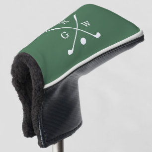 Couvre-club De Golf Monogramme des clubs de golf verts