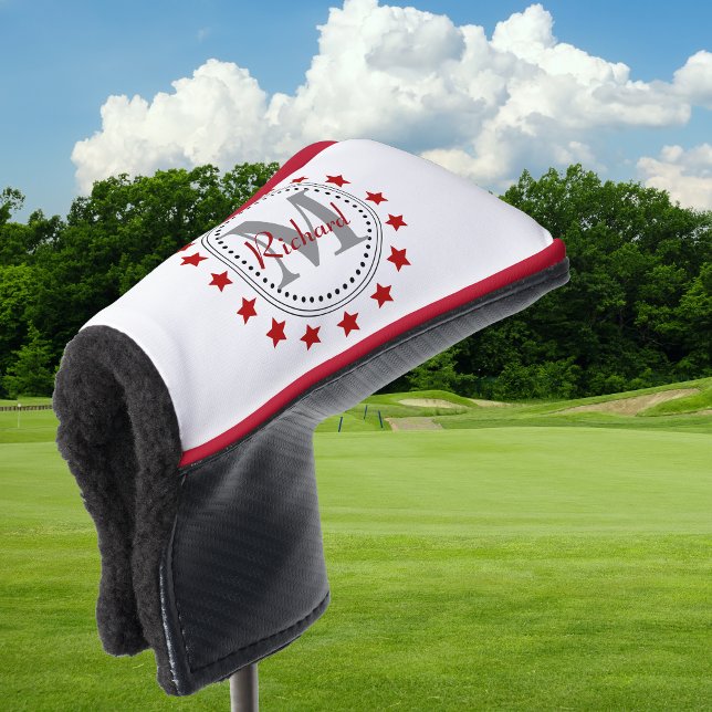 Couvre-club De Golf Monogramme des étoiles rouges (Créateur téléchargé)