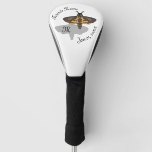 Couvre-club De Golf Monogramme du papillon de nuit de la mort
