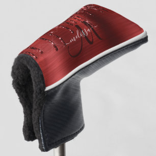 Couvre-club De Golf Monogramme en métal brosse à Parties scintillant r