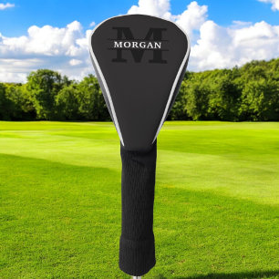 Couvre-club De Golf Monogramme et nom élégants personnalisés
