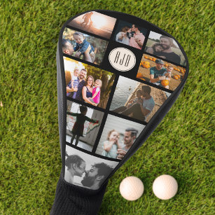 Couvre-club De Golf Monogramme Famille Photo Collage Cool Sports tenda