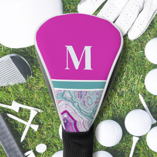Couvre-club De Golf Monogramme Initial Élégant Moderne et Stylé