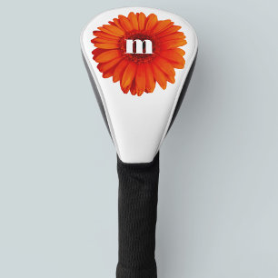 Couvre-club De Golf Monogramme initial Gerbera Daisy