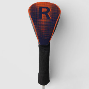 Couvre-club De Golf Monogramme Initial Personnalisé Rouge et Marine en