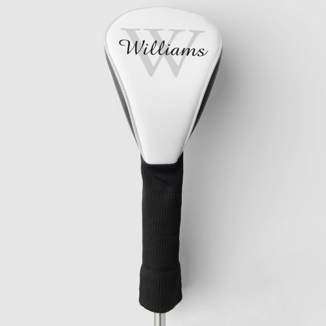 Couvre-club De Golf Monogramme Initiale et Nom Personnalisés (Devant)