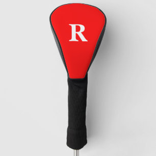Couvre-club De Golf Monogramme Initiales Nom Rouge Blanc Bleu Coloré 