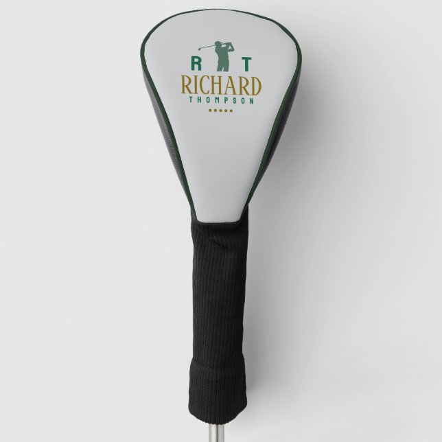 Couvre-club De Golf Monogramme Logo pour Golfeurs Élégants (Devant)