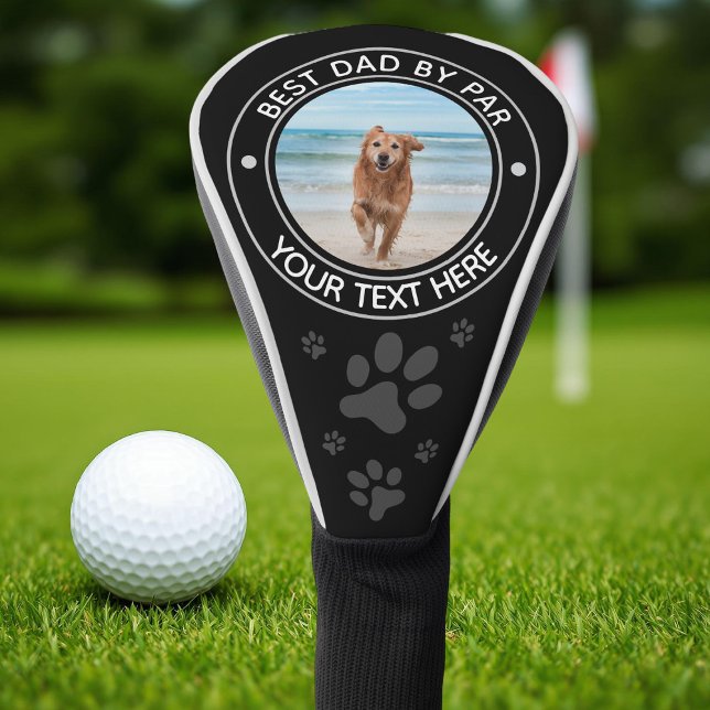 Couvre-club De Golf Monogramme Meilleur papa Par Par Chien Photo Perso (Créateur téléchargé)