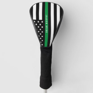 Couvre-club De Golf Monogramme mince de drapeau américain de Ligne
