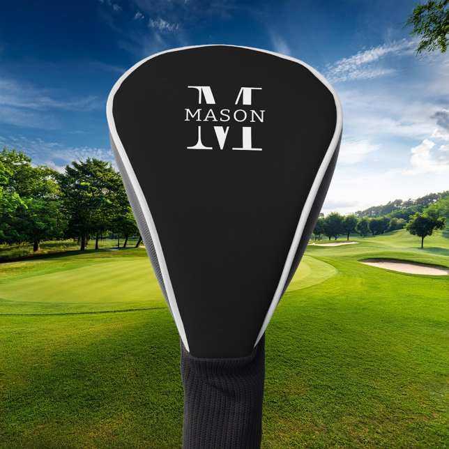Couvre-club De Golf Monogramme minimaliste personnalisé (Créateur téléchargé)