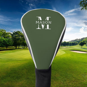 Couvre-club De Golf Monogramme minimaliste personnalisé