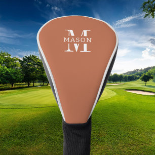 Couvre-club De Golf Monogramme minimaliste personnalisé