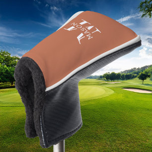 Couvre-club De Golf Monogramme minimaliste personnalisé