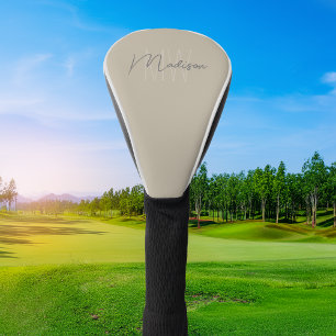 Couvre-club De Golf Monogramme moderne personnalisé