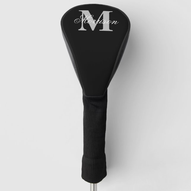 Couvre-club De Golf Monogramme noir Tête de golf (Devant)