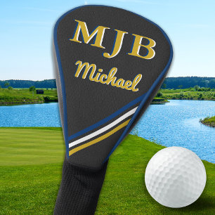 Couvre-club De Golf Monogramme personnalisé 3 Initiales Golfeur élégan