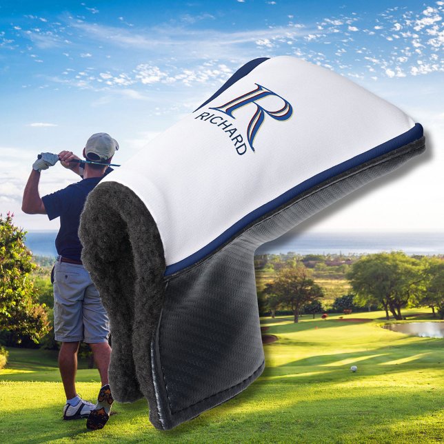 Couvre-club De Golf Monogramme personnalisé à trois couches avec préno (Créateur téléchargé)