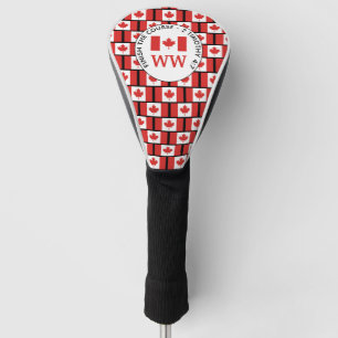 Couvre-club De Golf Monogramme personnalisé du drapeau du CANADA