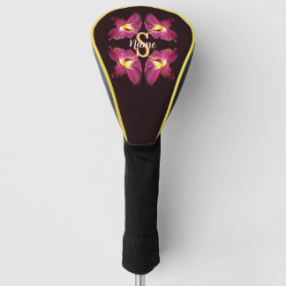 Couvre-club De Golf Monogramme personnalisé Initiale Nom Art Lily