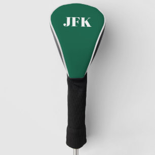 Couvre-club De Golf Monogramme personnalisé vert élégant