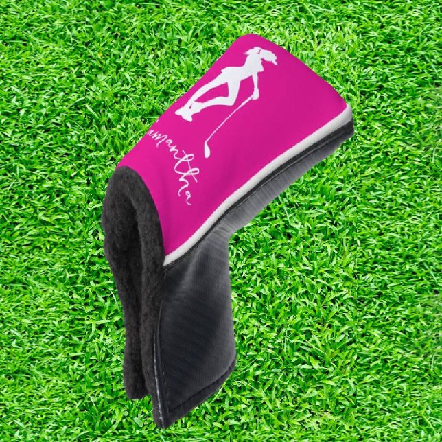 Couvre-club De Golf Monogramme rose (Elegance in Every Swing!)