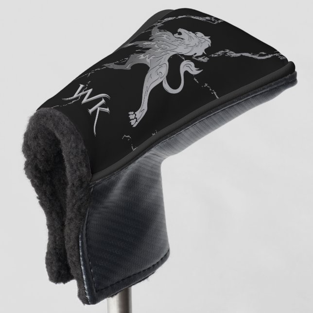 Couvre-club De Golf Monogramme Royal Lion Argent (Devant 3/4)