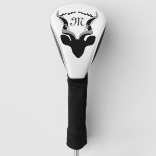 Couvre-club De Golf Monogramme silhouette de l'Antelope foncé