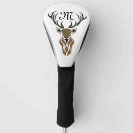 Couvre-club De Golf Monogramme tribal Red Stag