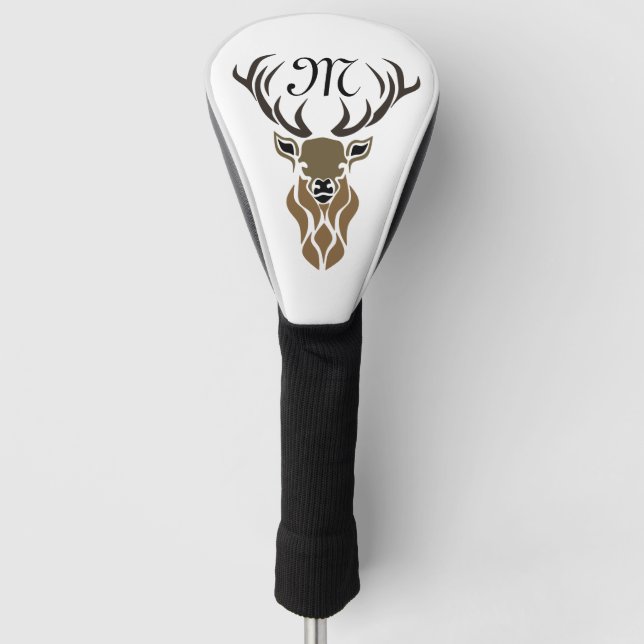 Couvre-club De Golf Monogramme tribal Red Stag (Devant)