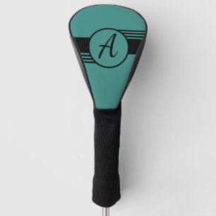 Couvre-club De Golf Monogramme Turquoise bleu moderne