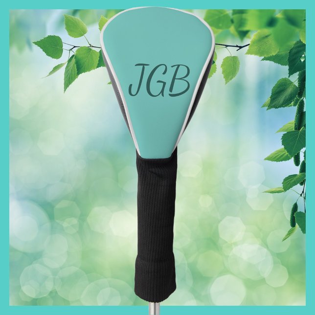 Couvre-club De Golf Monogramme Turquoise ou choisissez votre couleur (Créateur téléchargé)