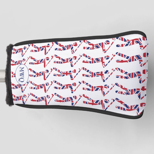 Couvre-club De Golf Monogramme Union Jack britannique (Devant)