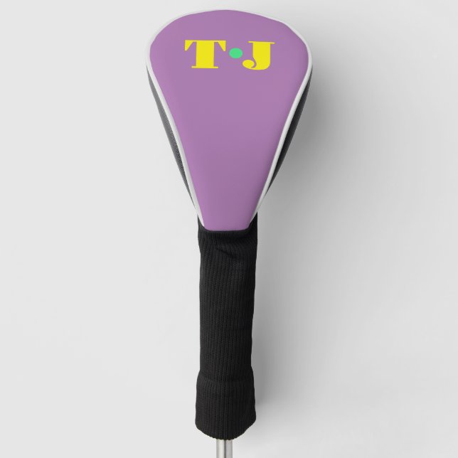 Couvre-club De Golf Monogramme violet pâle (Devant)