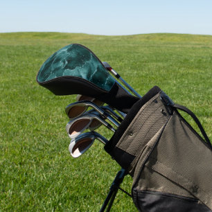 Couvre-club De Golf Moody Agate   Turquoise Vert Malachite Riche Joyau