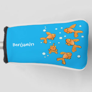 Couvre-club De Golf Morceau de poisson rouge orange mignon sur dessin