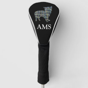Couvre-club De Golf Morkie Terrier Chien Cute Silhouette Y&B Grille