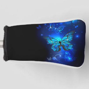 Couvre-club De Golf Morpho Butterfly in the Dark Background