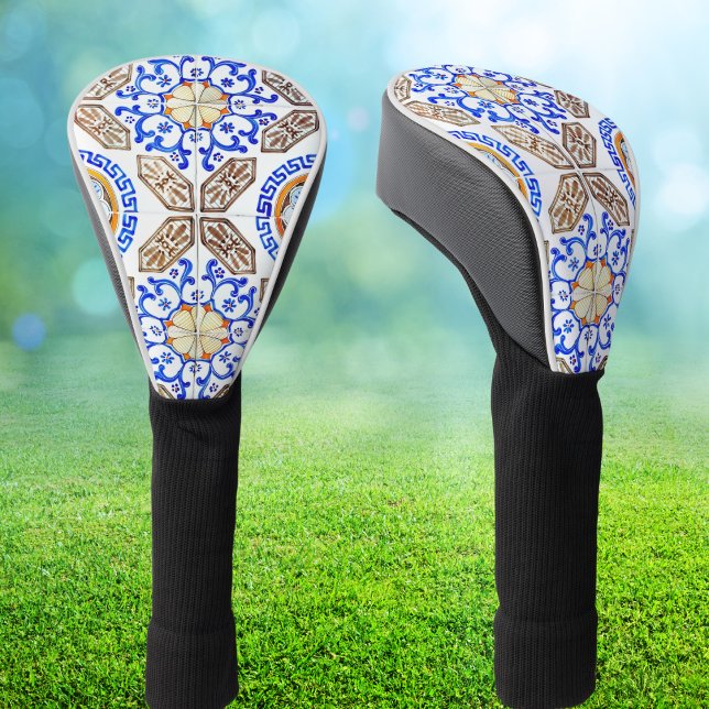 Couvre-club De Golf Mosaïque bleue italienne (Créateur téléchargé)