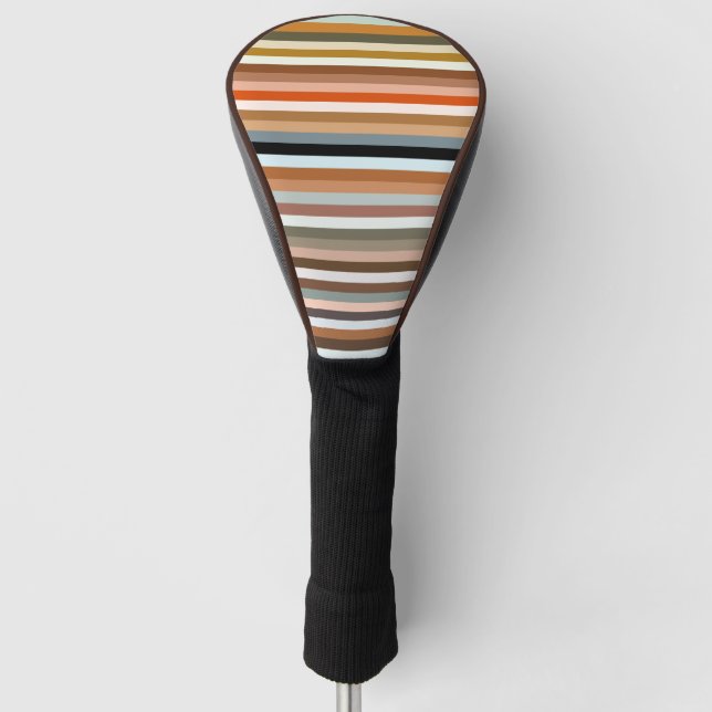 Couvre-club De Golf Motif à bandes multiples (Devant)