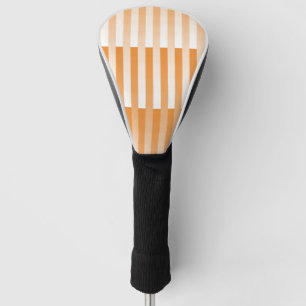 Couvre-club De Golf Motif à rayures blanches orange