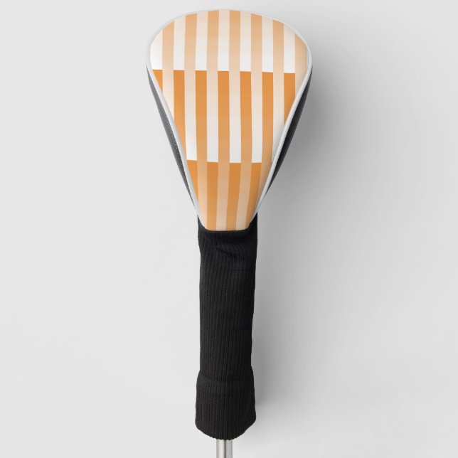 Couvre-club De Golf Motif à rayures blanches orange (Devant)