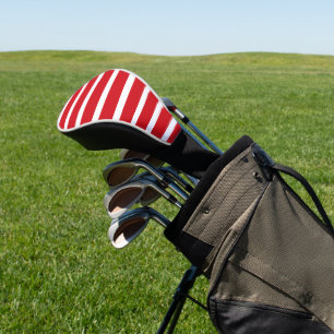 Couvre-club De Golf Motif à rayures rouges et blanches
