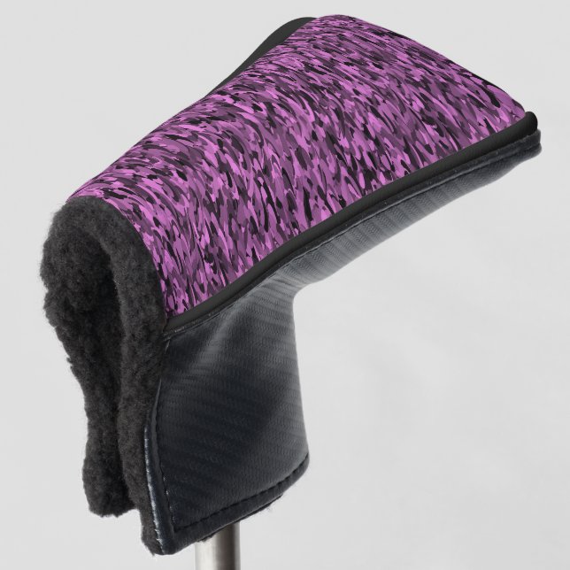Couvre-club De Golf Motif Abstrait Violet Noir (Devant 3/4)