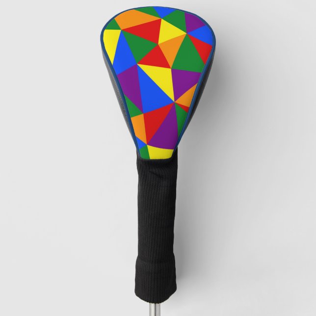 Couvre-club De Golf Motif arc-en-ciel de Polygone (Devant)