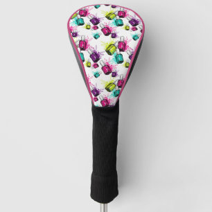 Couvre-club De Golf Motif au néon de vernis à ongles