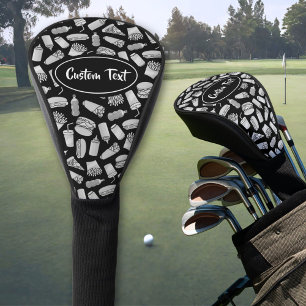 Couvre-club De Golf Motif blanc pour icônes de restauration rapide