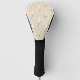 Couvre-club De Golf Motif botanique beige floral
