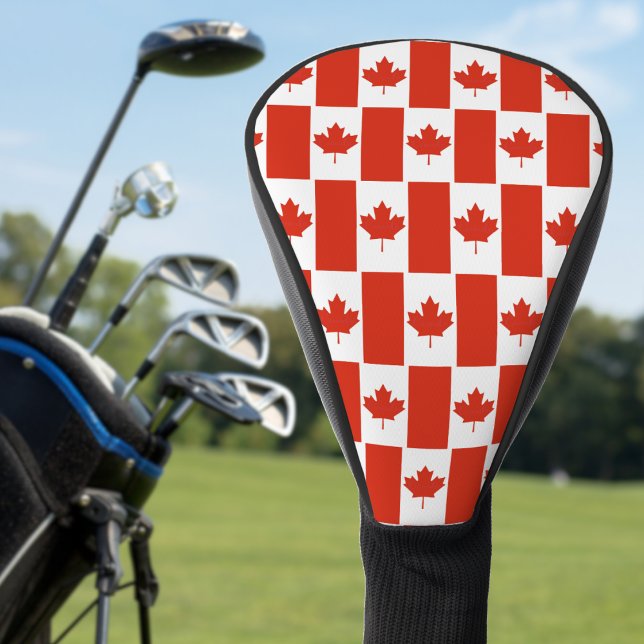 Couvre-club De Golf Motif canadien du drapeau canadien Feuille d'érabl (Canada Canadian flag pattern golf head cover)